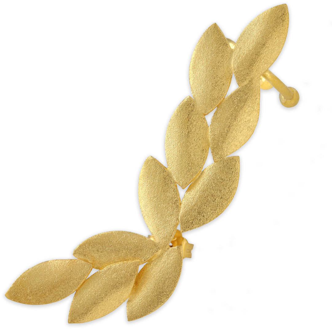 Large "olive leaf" cuff earring