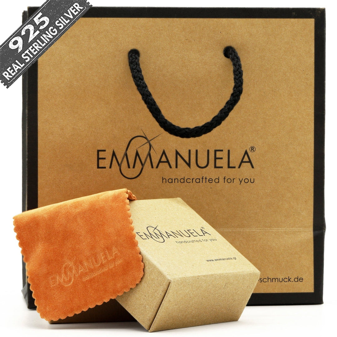 Κρεμαστά σκουλαρίκια με μαύρο όνυχα - Emmanuela - handcrafted for you®