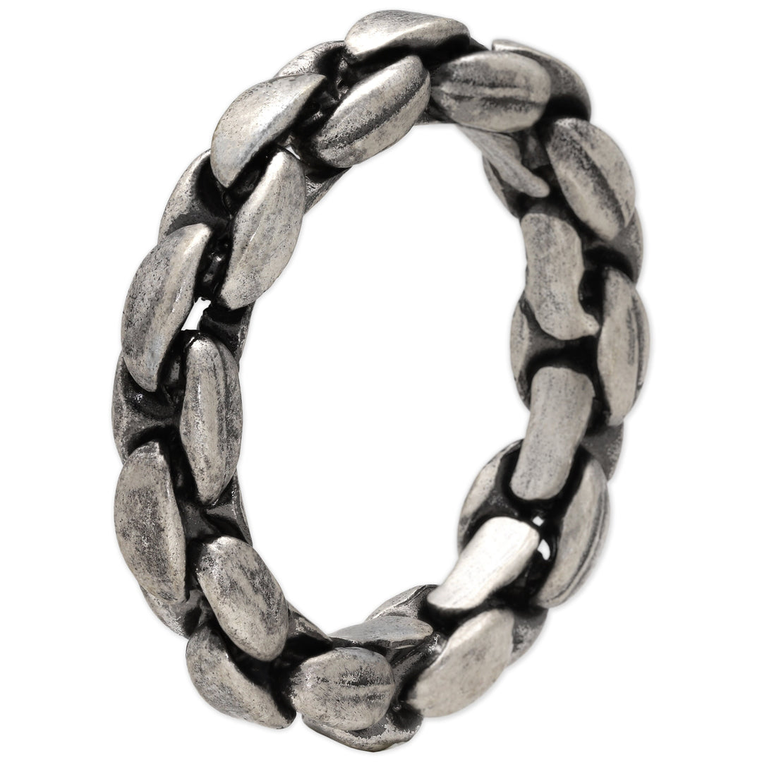 Men's oxidized "chain" ring