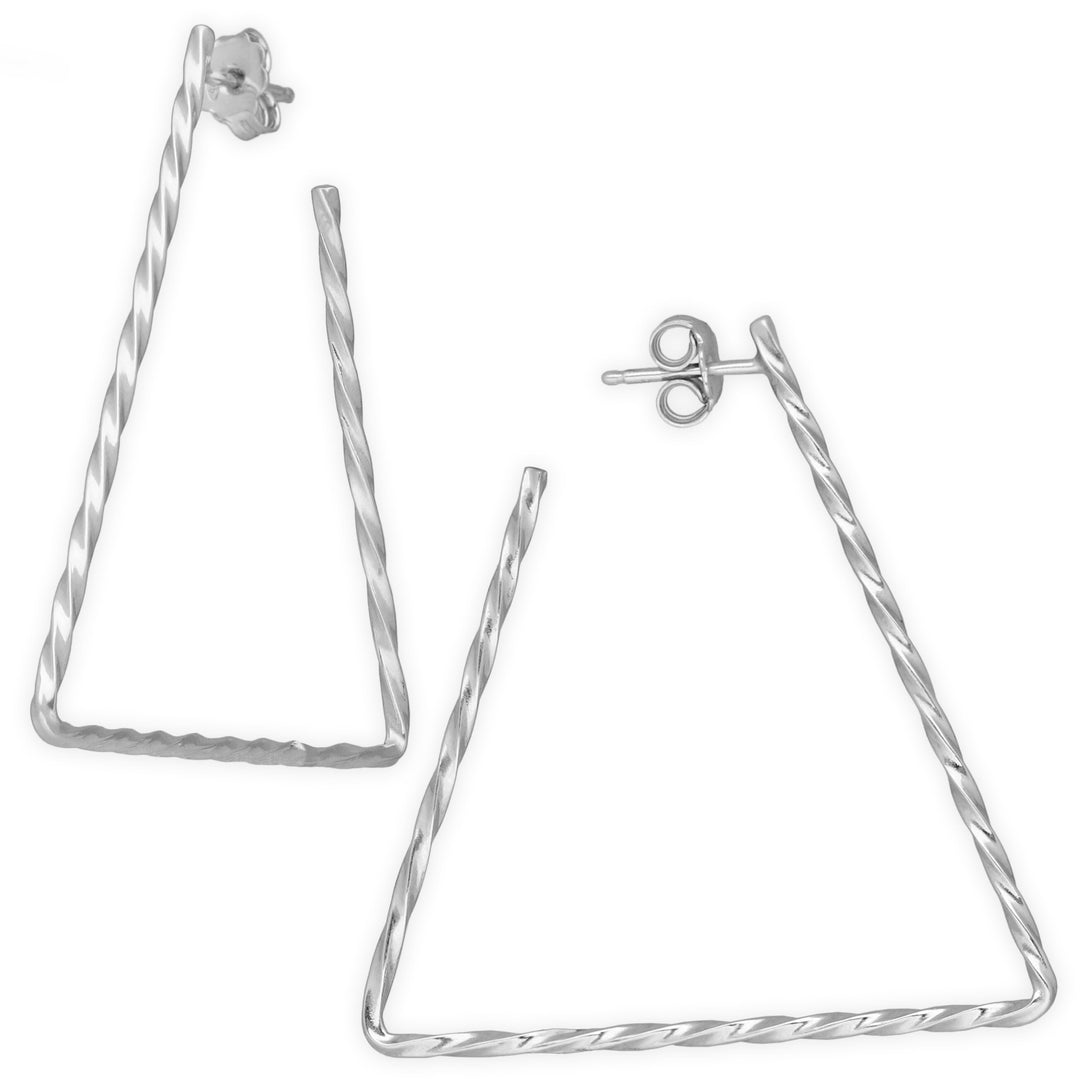 Dangling triangle earrings