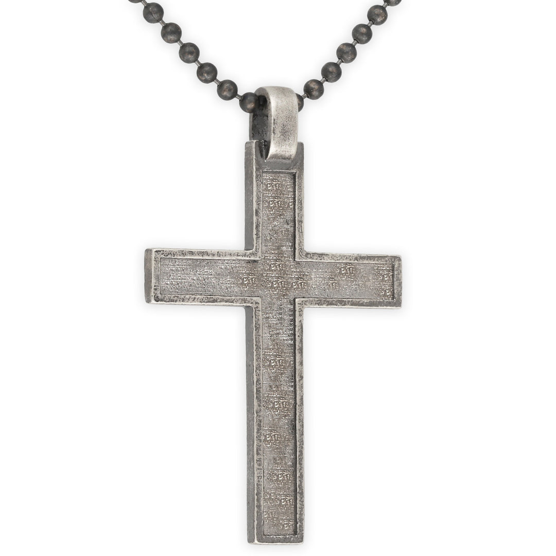 Oxidized cross pendant for men