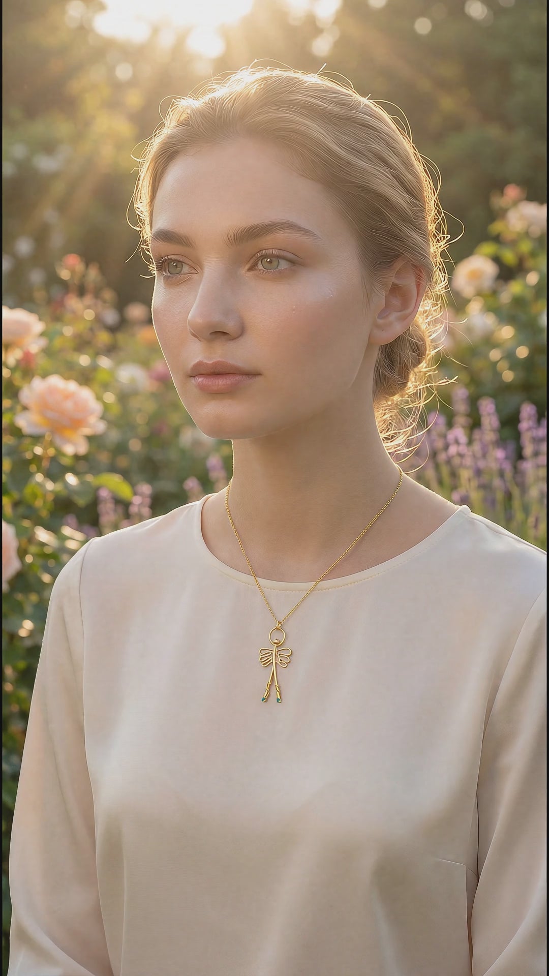 Pendant necklace - "Angel amulet"