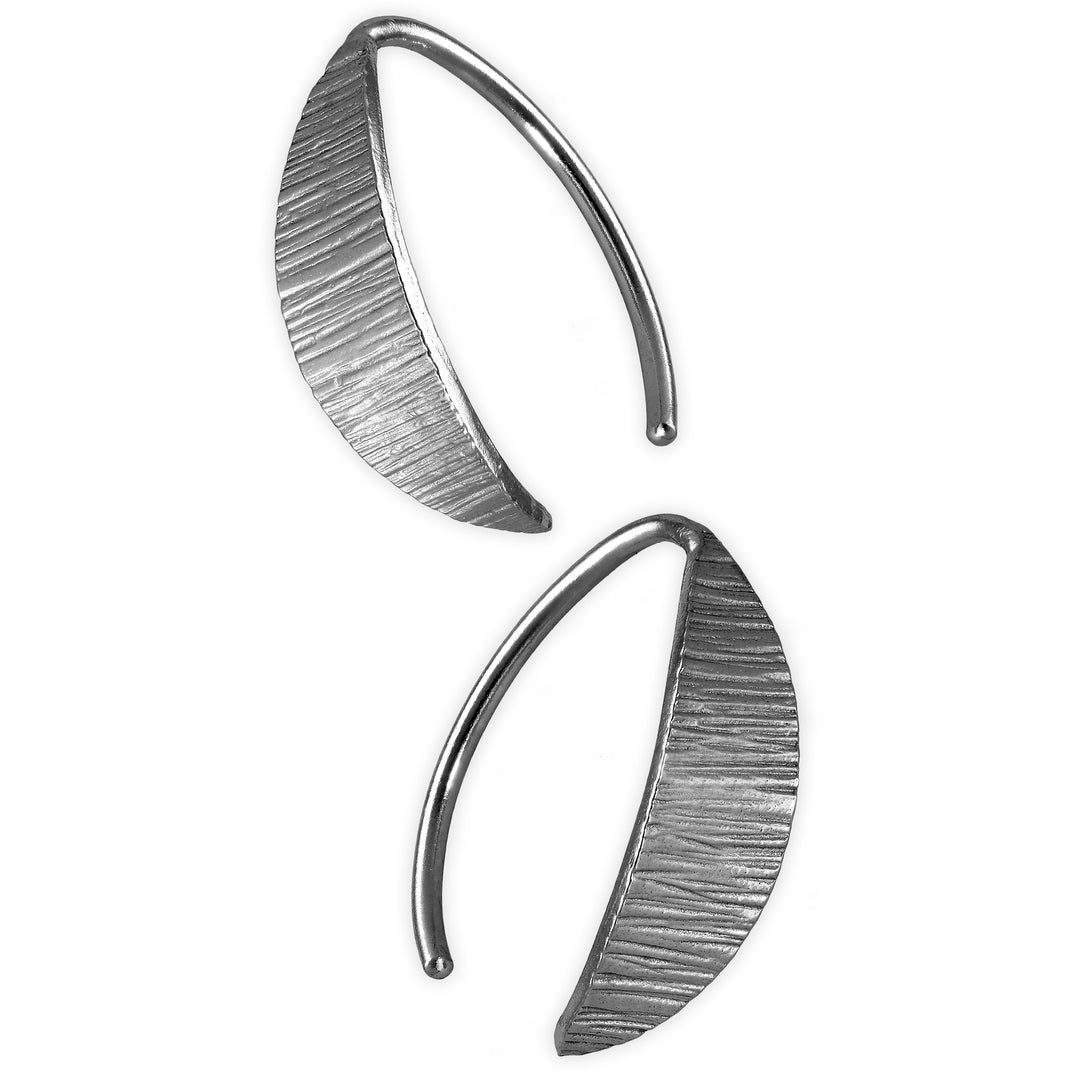 Leaf hoop earrings