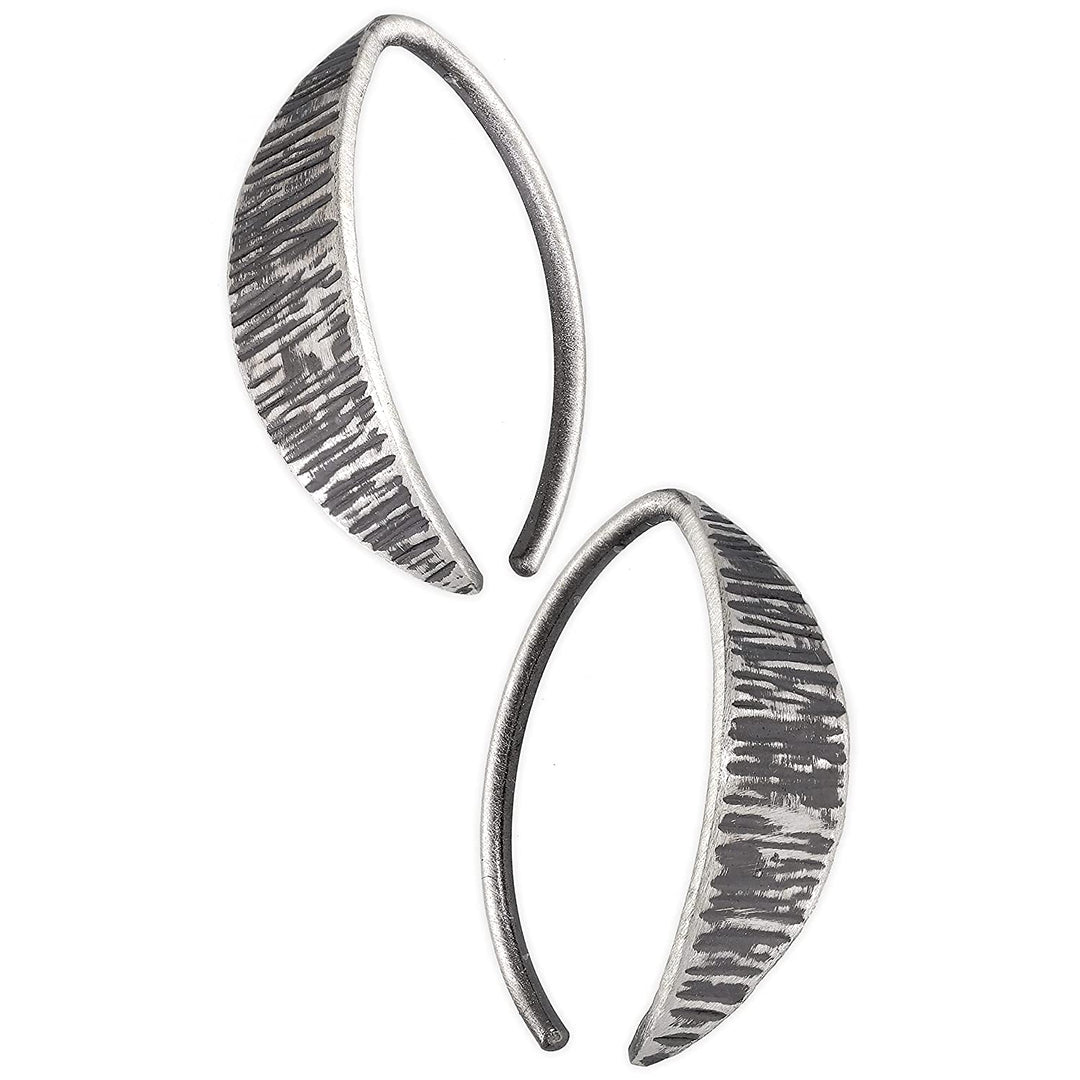 Leaf hoop earrings