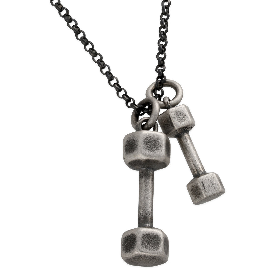 'Dumbell' necklace for men