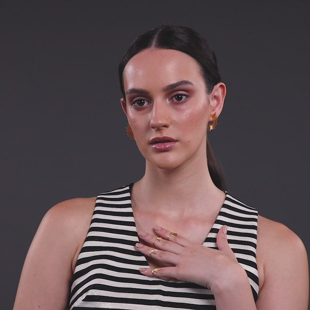 Σετ από 4 midi δαχτυλίδια από ασήμι | Μοντέρνα χειροποίητα κοσμήματα Emmanuela