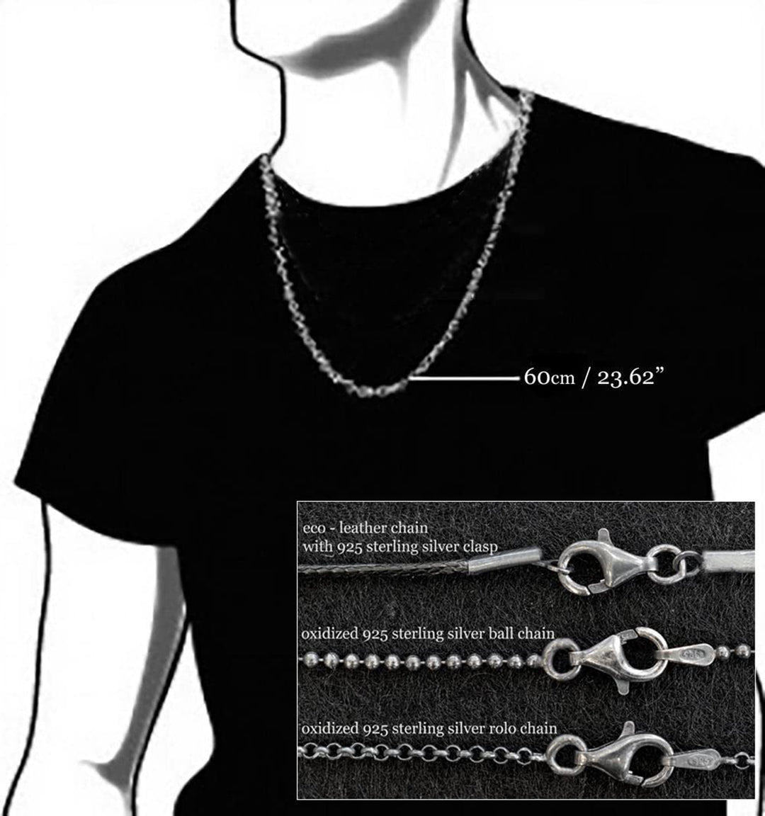 'Cross of nails' necklace for men