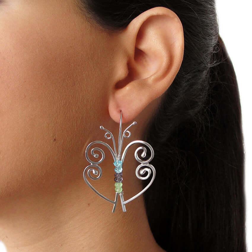 Hanging earrings "butterflies"