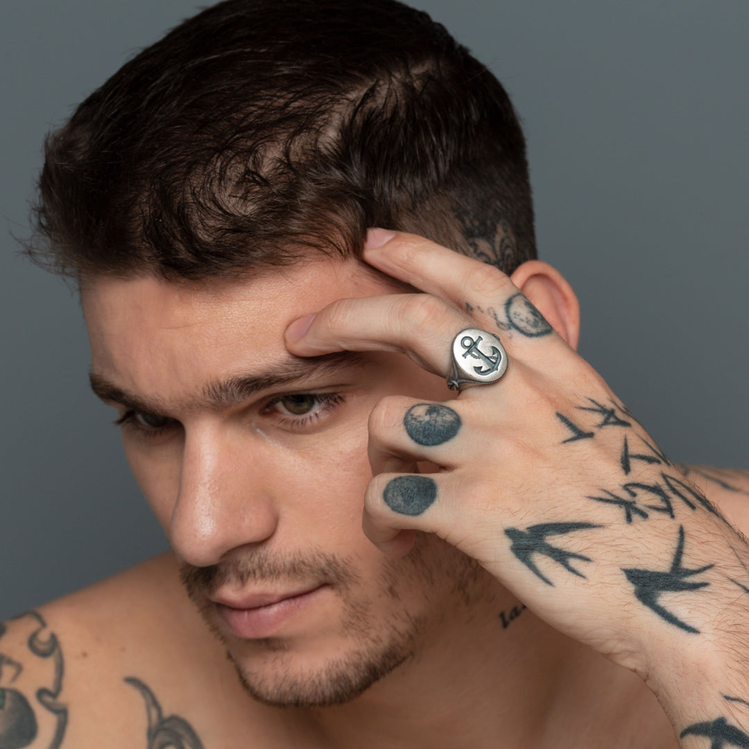 'Anchor' ring for men