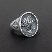 Ανδρικό δαχτυλίδι "αερόστατο" από ασήμι 925 - κοσμήματα emmanuela