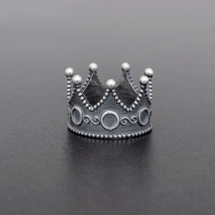 Ανδρικό δαχτυλίδι κορώνα από ασήμι 925 | Emmanuela κοσμήματα για άντρες