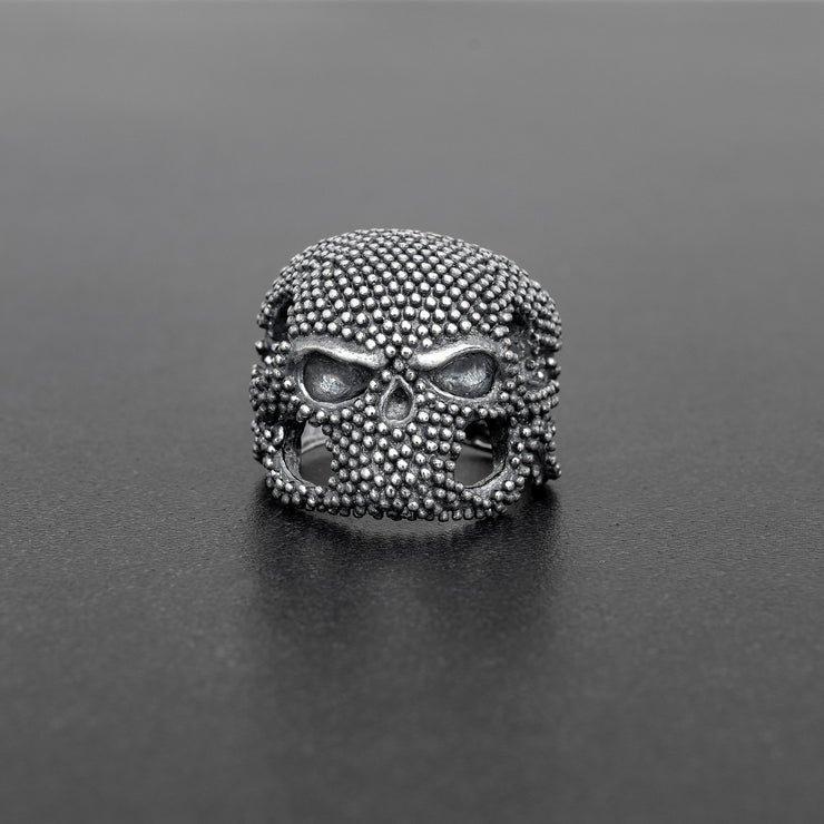 Ανδρικό δαχτυλίδι "νεκροκεφαλή" από ασήμι 925 - κοσμήματα emmanuela