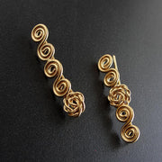 Ανόμοια σκουλαρίκια pins σπείρες από ασήμι 925 - κοσμήματα emmanuela
