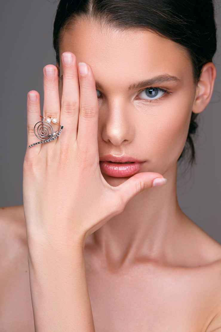 Δαχτυλίδι "σαλιγκάρι" από ασήμι 925 - κοσμήματα emmanuela