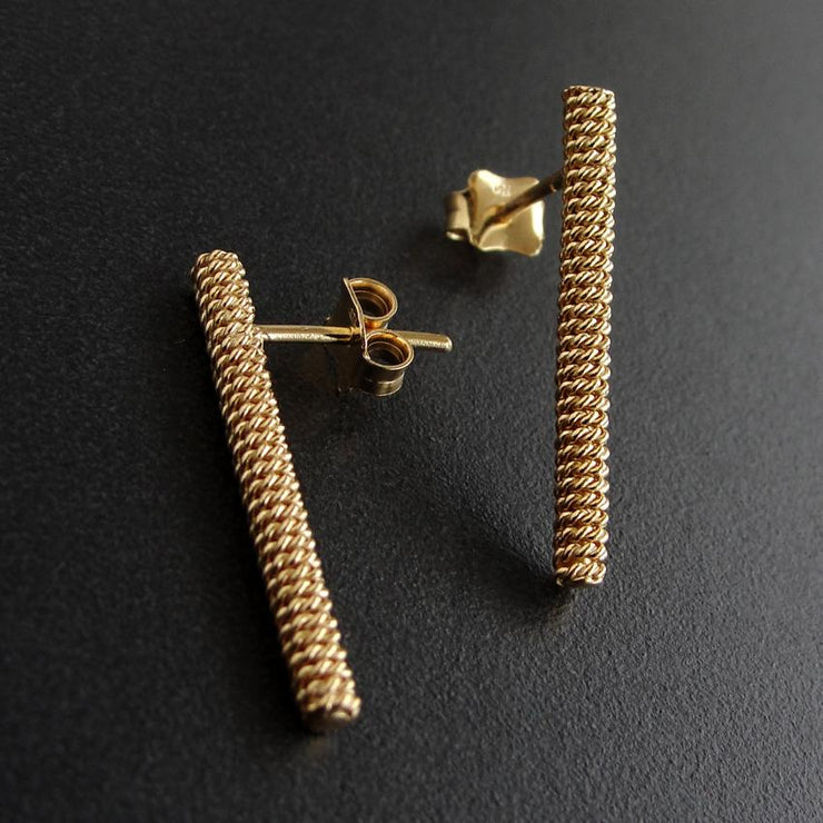 Καρφωτά σκουλαρίκια μπάρες από ασήμι | Emmanuela χειροποίητα κοσμήματα