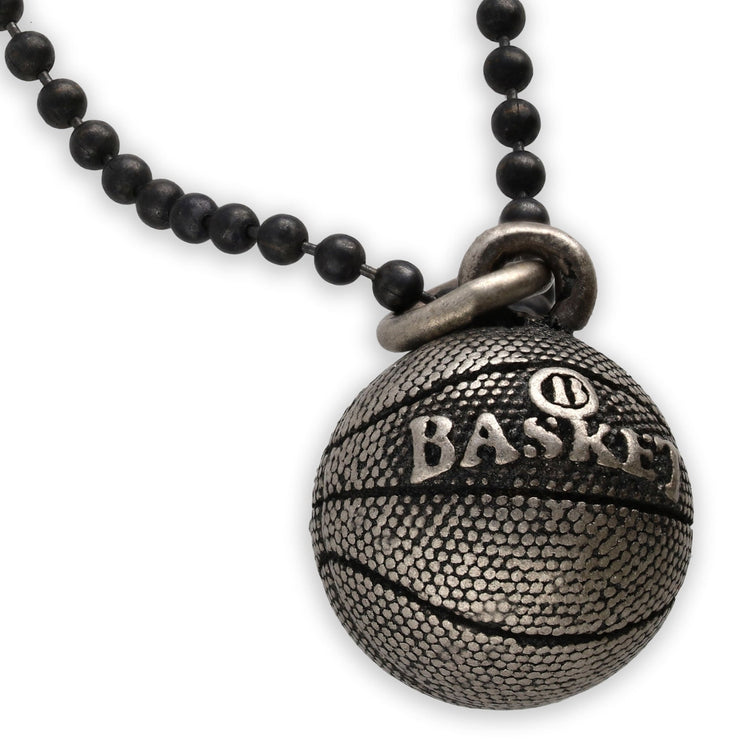 Κρεμαστό μενταγιόν "μπάλα του μπάσκετ" από ασήμι 925 - κοσμήματα emmanuela