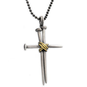 Κρεμαστός σταυρός από καρφιά από ασήμι 925 - κοσμήματα emmanuela