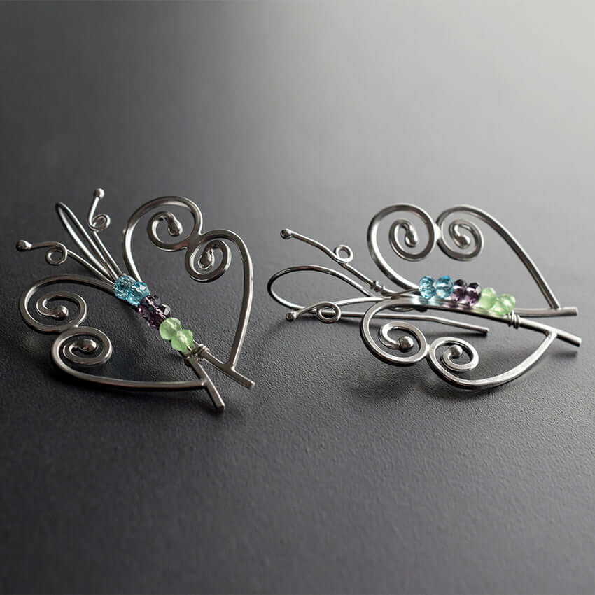 Hanging earrings "butterflies"