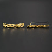 Σκουλαρίκια pins από πλεκτό σύρμα από ασήμι 925 - κοσμήματα emmanuela