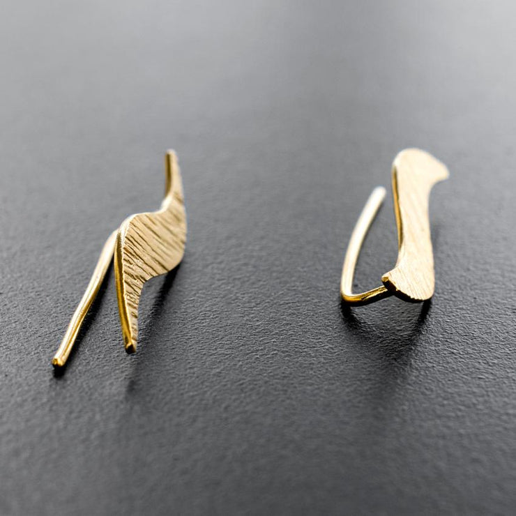 Σκουλαρίκια pins κυματιστά από ασήμι 925 - κοσμήματα emmanuela